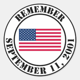 Remember 9/11 classic round sticker
