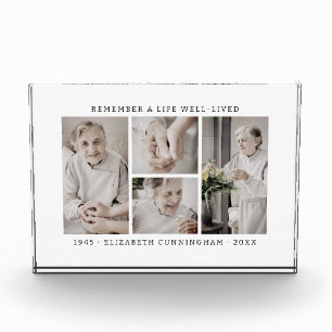 Remember A Life Modern Simple 4 Collage Photo Block