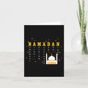 Remember Allah Ramadan Mubarak Kareem Card