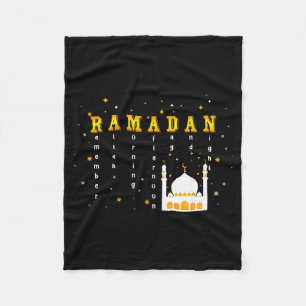 Remember Allah Ramadan Mubarak Kareem  Fleece Blanket