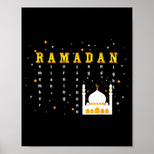 Remember Allah Ramadan Mubarak Kareem Poster