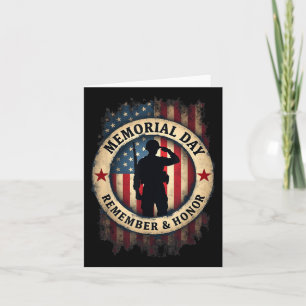 Remember & Honour Partiotic Veterans Memorial Card