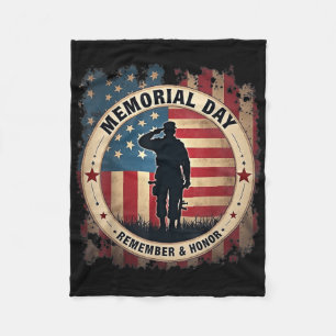 Remember &amp; Honour Partiotic Veterans Memorial  Fleece Blanket