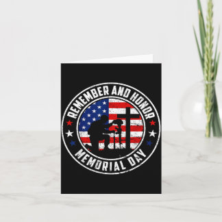 Remember and Honour Memorial Day Flag USA Fallen Card