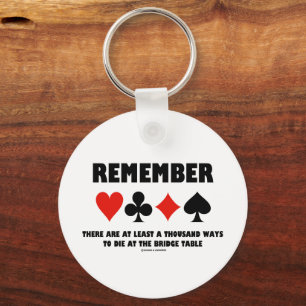 Remember At Least A Thousand Ways Die Bridge Table Key Ring