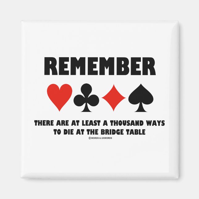 Remember At Least A Thousand Ways To Die At Bridge Magnet (Front)