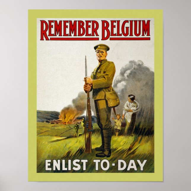 Remember Belgium (border) Poster (Front)
