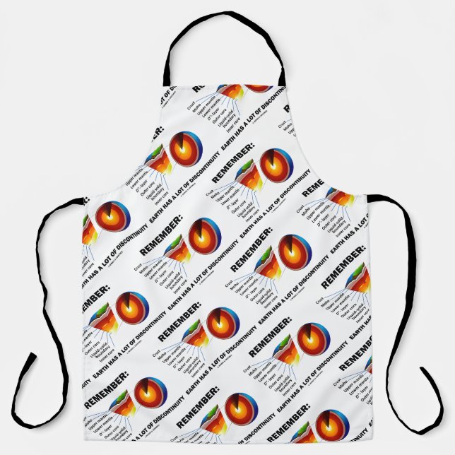 Remember: Earth Has A Lot Of Discontinuity Humour Apron (Front)