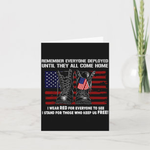 Remember Everyone Deployed Friday Military America Card