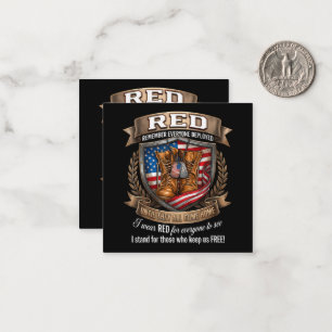 Remember Everyone Deployed Military Red Friday Card