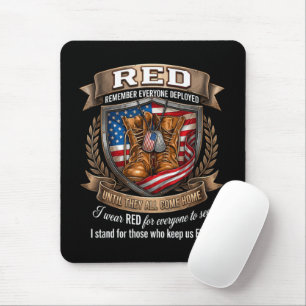 Remember Everyone Deployed Military Red Friday Mouse Pad