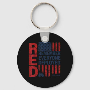 Remember Everyone Deployed Military Support Key Ring