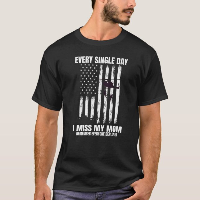 Remember Everyone Deployed Mum Red Friday Military T-Shirt (Front)