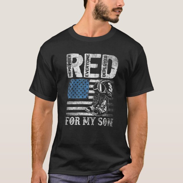 Remember Everyone Deployed R E D Soldiers Military T-Shirt (Front)