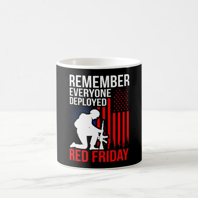 Remember Everyone Deployed Red Friday Armed Forces Coffee Mug (Center)