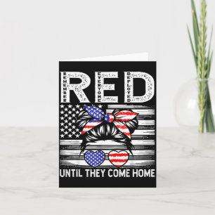 Remember Everyone Deployed RED Military Family Card