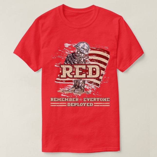 Remember Everyone Veteran Deployed RED Friday 1 (2 T-Shirt (Design Front)
