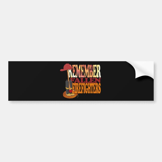 REMEMBER Fallen Firefighters Bumper Sticker (Front)
