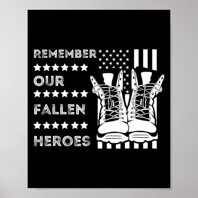 Remember fallen heroes memorial days usa soldi poster (Front)