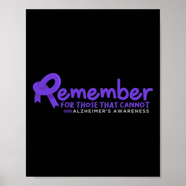 Remember For Those That Cannot Alzheimer  Poster (Front)