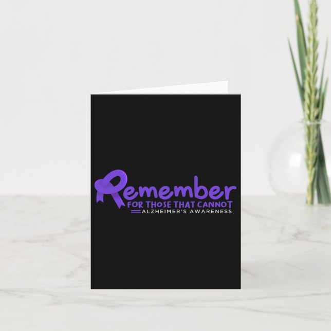Remember For Those That Cannot Heimerheimer  Card (Front)