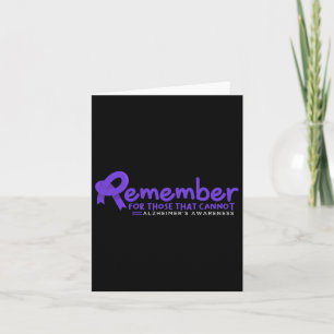 Remember For Those That Cannot Heimerheimer Card