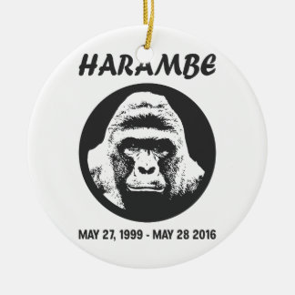 Remember Harambe Ceramic Tree Decoration