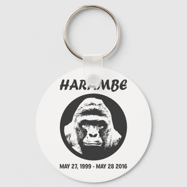 Remember Harambe Key Ring (Front)