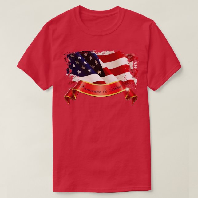 Remember Honour Memorial Day T-Shirt (Design Front)