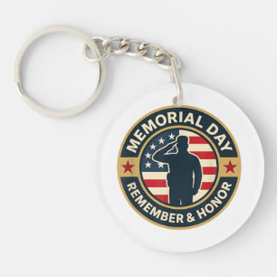 Remember & Honour Patriotic Veterans Memorial Day Key Ring