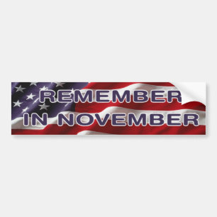 Remember In November Bumpersticker Bumper Sticker