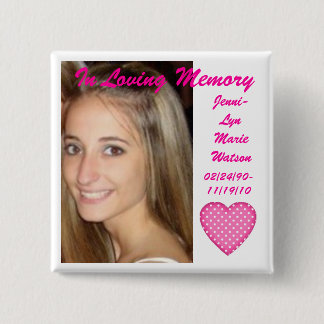 Remember Jenni 15 Cm Square Badge