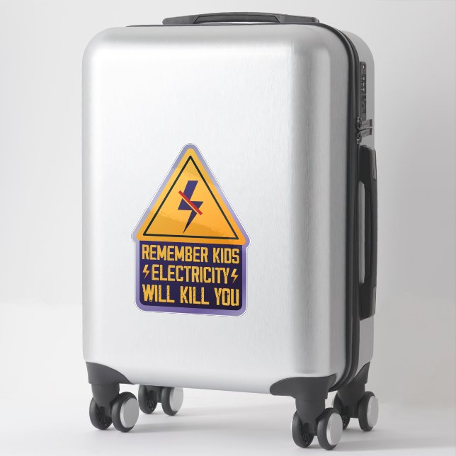 Remember Kids Electricity Will Kill You – Retro Sa (Suitcase)