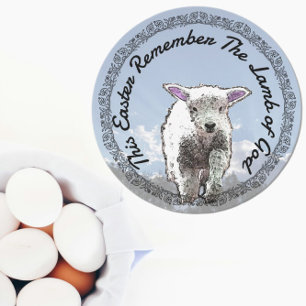 Remember Lamb of God Easter Digital Art on Sky Holiday Card