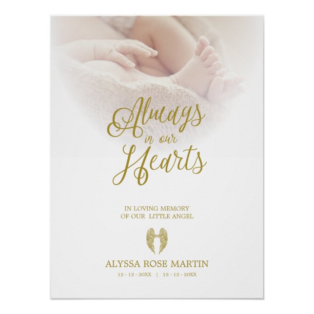 Remember Little Baby Angel Loved Ones Passed Away Poster (Front)