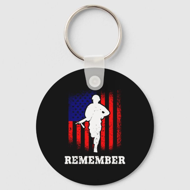 Remember memorial day  key ring (Front)