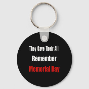 Remember Memorial Day T Shirt Gifts For Men And Wo Key Ring