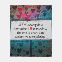 Remember Missing Heart Fleece Blanket