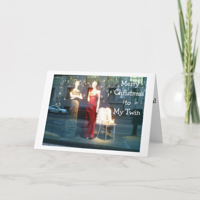 REMEMBER MY TWIN AT CHRISTMAS/ALL FUN WE HAD HOLIDAY CARD (Front)