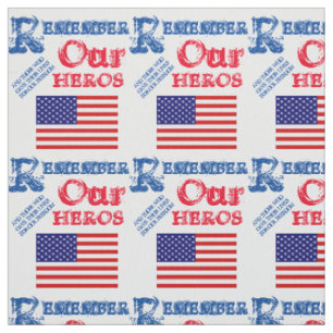 REMEMBER OUR HEROS FABRIC