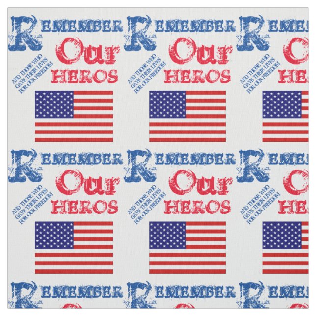REMEMBER OUR HEROS FABRIC (Swatch)