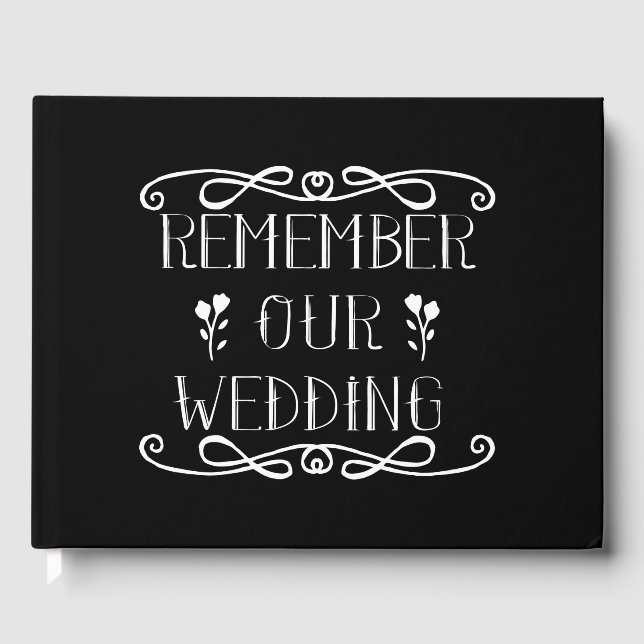 Remember Our Wedding | Add Your Text Guest Book (Front)