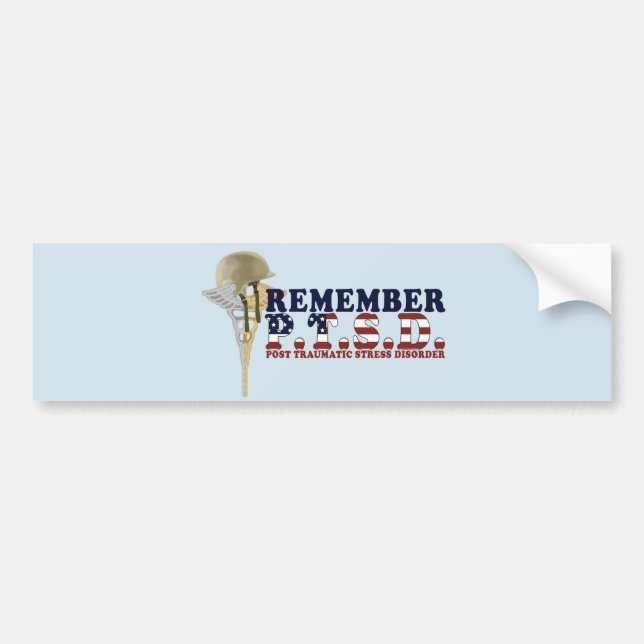 REMEMBER P.T.S.D. Bumpersticker Bumper Sticker (Front)