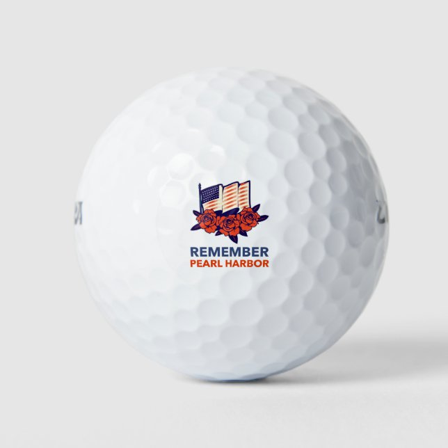  Remember Pearl Harbour Golf Balls (Front)