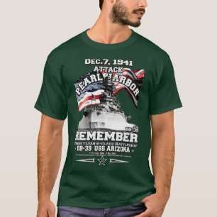 REMEMBER Pearl Harbour USS ARIZONA BB39 T-Shirt