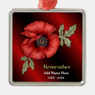 Remember Poppy - Customise Metal Tree Decoration