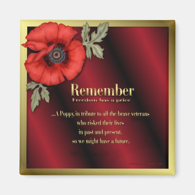 Remember Poppy Magnet (Front)