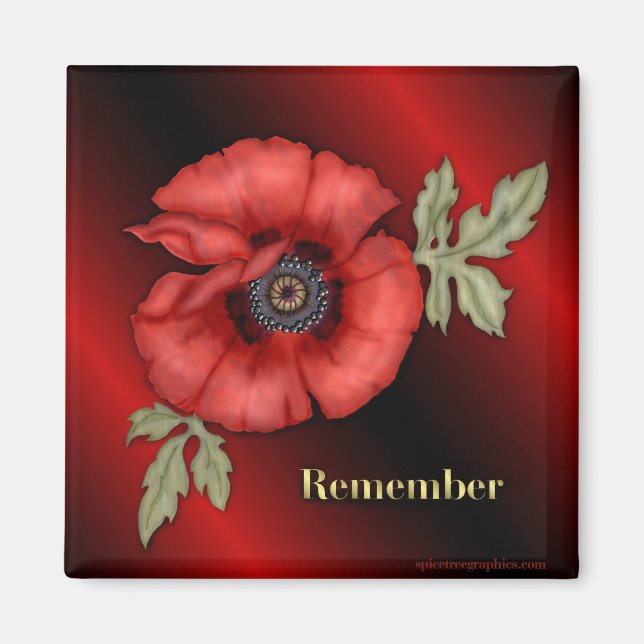 Remember Poppy Magnet (Front)
