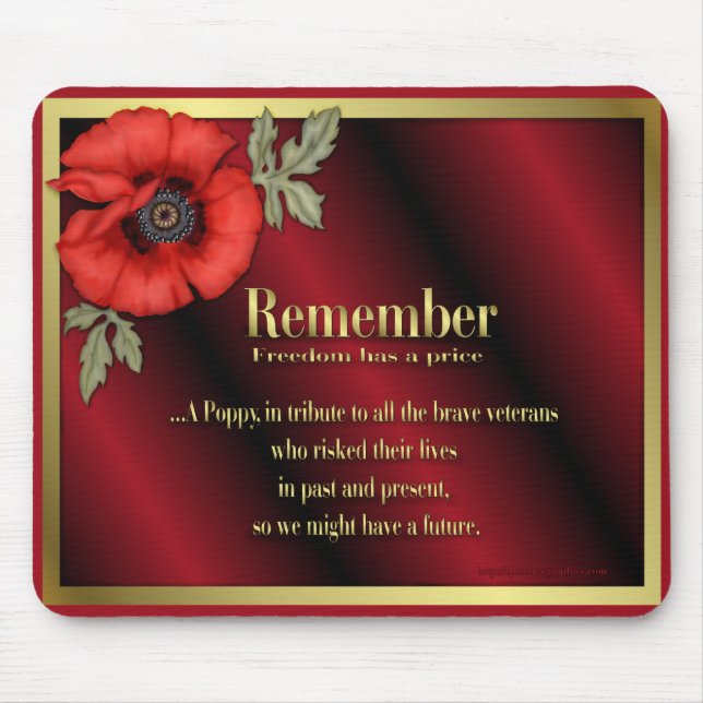 Remember Poppy Mouse Pad (Front)