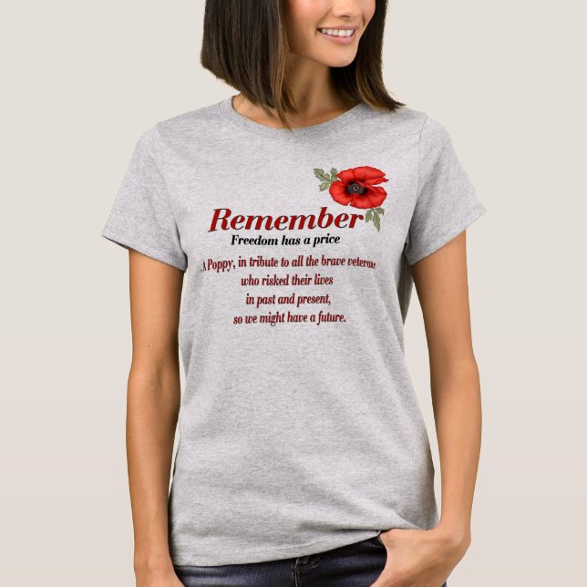 Remember Poppy Tribute Shirt (Front)